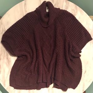 Mossimo Burgundy Sweater Poncho